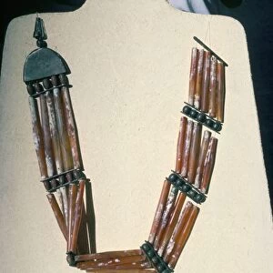 Necklace of carnelian beads
