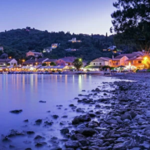 The small town of Agios Stefanos on the northeast coast of the island of Corfu, Greek Islands