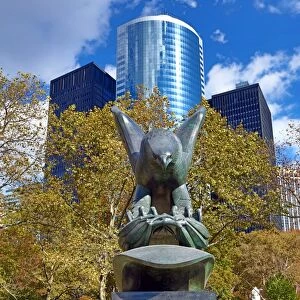 East Coast Memorial eagle statue in Battery Park, New York. America