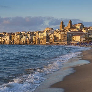 Beach of Cefalu, Sicily, Italy