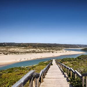 Footpath to the beach, Praia da Amoreira, Aljezur, Costa Vicentina, Algarve, Portugal