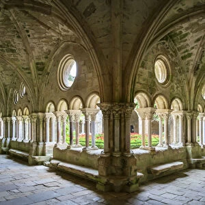 Romanesque cloisters at Abbaye de Fontfroide, Aude Department, Languedoc-Roussillon