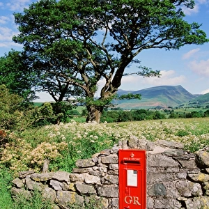 A postbox in St Johns in the Vale in the Lake District UK