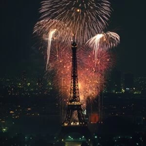 Fireworks, Eiffel Tower, Paris, France