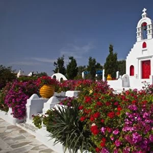 Greece, Mykonos, Cute little chapel in the middle of the island