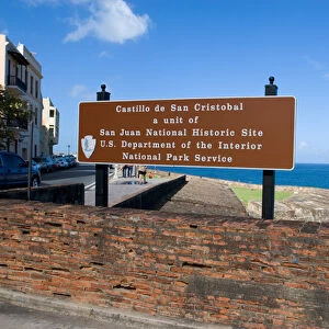 The National Park sign at Fort San Cristobal in San Juan, Puerto Rico