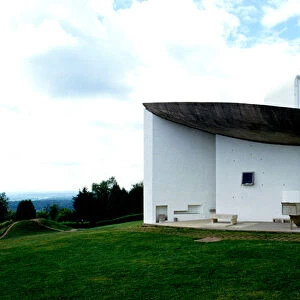 Notre Dame de Haut by Le Corbusier. Ronchamp, Haute-Saone, Franche-Comte