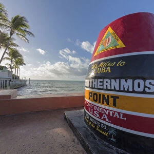 Southernmost marker in Key West, Florida, USA