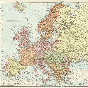 Map of Europe, 1870s