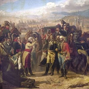 BATTLE OF BAILEN, 1808. Surrender of French Imperial forces at Bailen, Spain, 19 July 1808