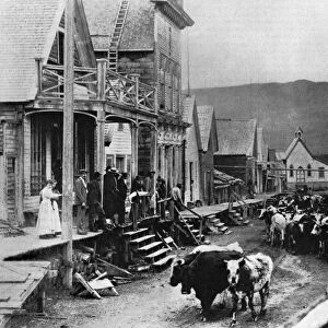 CANADA: BARKERVILLE. Citizens of the frontier town of Barkerville, British Columbia
