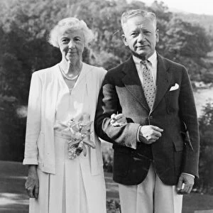 CURTIS AND ZIMBALIST, 1943. Patron of the arts Mary Louise Curtis Bok and violinist