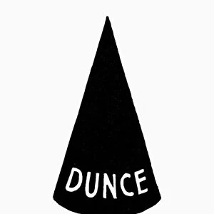 Dunce cap and turkey, symbols of failure