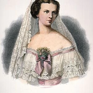 ELISABETH OF AUSTRIA (1837-1898). Empress of Austria, 1854-1898. Steel engraving, Austrian, 19th century