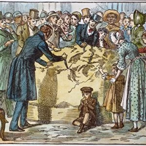 THE GREAT CHEESE LEVEE. The Great Cheese Levee at the White House on 22 February 1837, when hundreds of visitors carried away most of a 1, 400 pound cheese sent to President Andrew Jackson by some admirers from upstate New York; tradition has it that only a small piece was saved for the Presidents consumption. Color engraving, 19th century