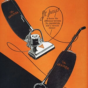 HOME APPLIANCE AD, 1926. Advertisement for the Hoover vacuum cleaner from an American magazine of 1926