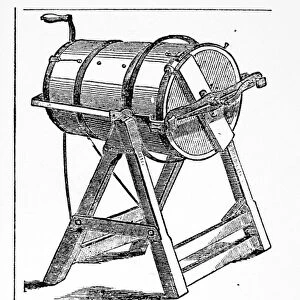 ICE CREAM FREEZER, 1872. Advertisement for Tingleys Patent Ice-Cream Freezer from an American newspaper of 1872