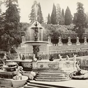 ITALY: FLORENCE. The Fontana del Carciofo (Artichoke Fountain) designed by Giovanni