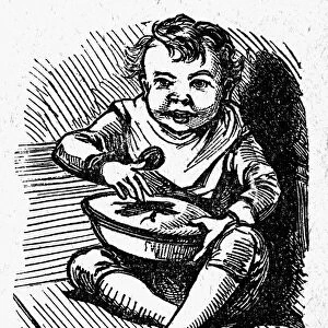 LITTLE JACK HORNER. Wood engraving from a late-19th century edition of Mother Gooses nursery Rhymes