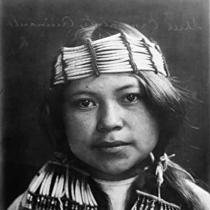 QUINAULT GIRL, c1913. Portrait of a Quinault girl from the Pacific Northwest by Edward S