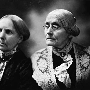 SUSAN B. ANTHONY (1820-1906). American womans suffrage advocate. Susan (right) with her sister