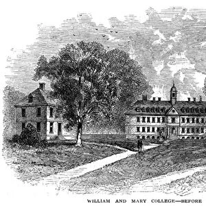 WILLIAM AND MARY COLLEGE. View of William and Mary College in Williamsburg, Virginia