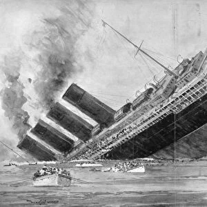WORLD WAR I: LUSITANIA. The sinking of the Cunard liner Lusitania, 7 May 1915