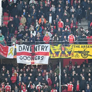 Arsenal Fans in Action at Stade Rennais: UEFA Europa League Round of 16, First Leg (2018-19)