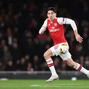 Arsenal's Hector Bellerin in Europa League Action vs Olympiacos at Emirates Stadium
