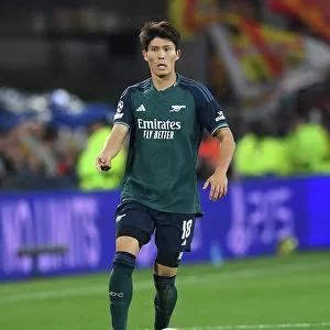 Champions League 2023-24: Takehiro Tomiyasu of Arsenal in Action Against RC Lens
