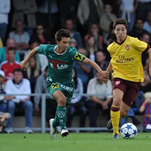 Samir Nasri (Arsenal) Linshalm (Neusiedl). SC Neusiedl 0: 4 Arsenal, Sportzentrum Neusiedl