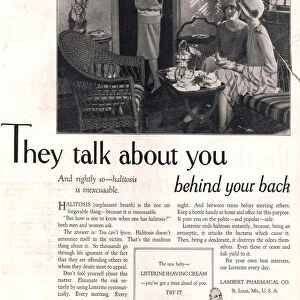 Listerine 1920s USA bad breath