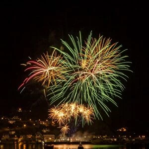 Fireworks at Oban in Argyll and Bute, Scotland