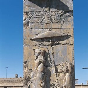 Iran, Persepolis, Council Hall Tripylon, relief of King Darius