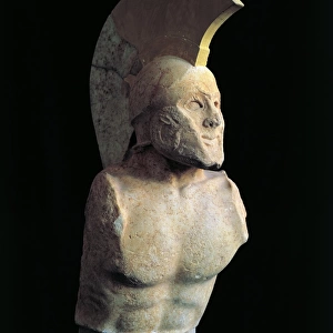 Marble bust of Spartan warrior Leonidas, 490-480 B. C