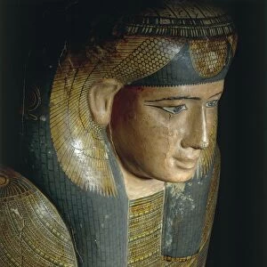 Painted, lacquered wood sarcophagus of Cesraperet, from West Thebes