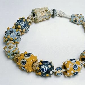 Spain, Madrid, Glass paste necklace, found on Ibiza