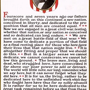 Text of The Gettysburg Address delivered by Abraham Lincoln on 19 November 1863 at