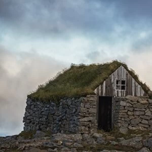 Abandoned rock and stone house in rural Iceland