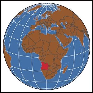 Angola locator map