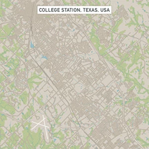 College Station Texas US City Street Map