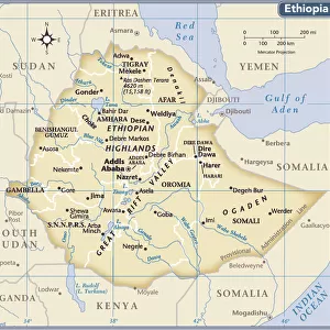 Ethiopia country map
