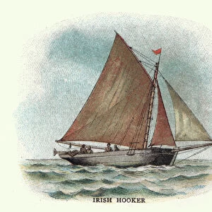 Galway hooker traditional Irish fishing boat, 19th Century