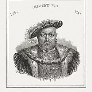 Henry VIII (1491-1547), King of England, steel engraving, published 1843