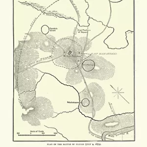 Plan of the Battle of Ulundi, 1879, Anglo-Zulu war