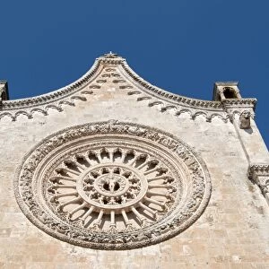 Rose window, Ostuni Cathedral, Cattedrale di Santa Maria Assunta, Ostuni, Apulia, Italy
