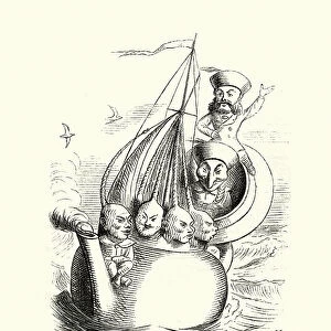Victorian satirical cartoon about western ambassadors to China, 1869