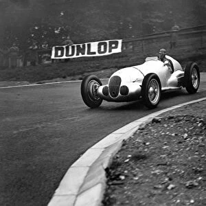 Dick Seaman practising in his new 200 mph Mercedes at Cryustal Palace 7th October 1937