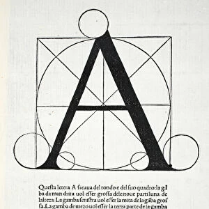 A, illustration from Divina Proportione by Luca Pacioli (c