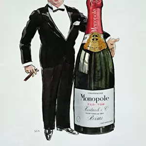 Advertisement for Heidsieck Champagne, c. 1910 (colour litho)